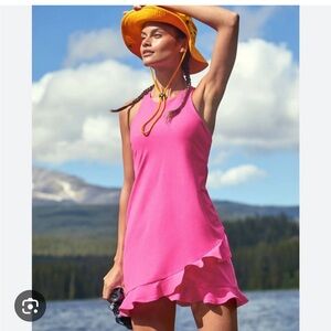 Beyond Yoga Pink Ruffled Up Dress- NWOT!